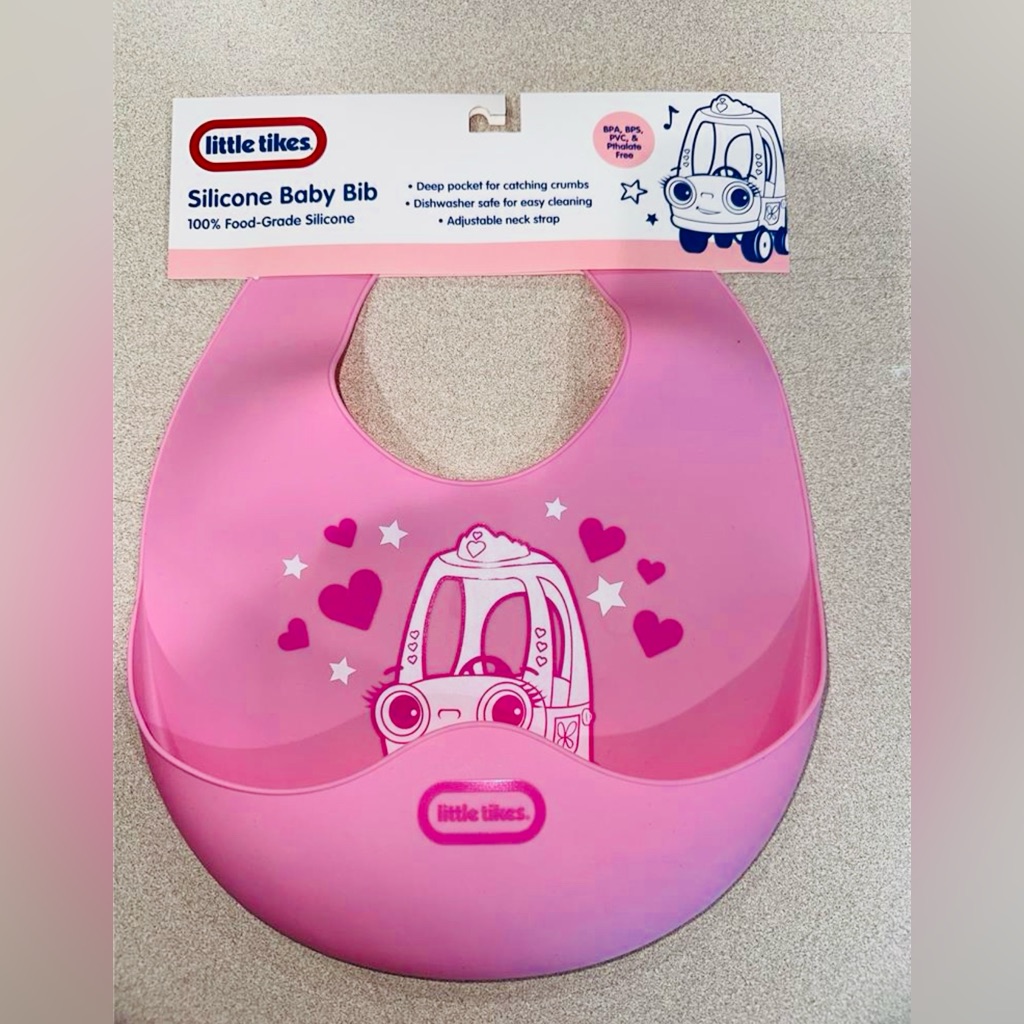 Little Tikes Pink Silicone Bib For Kids